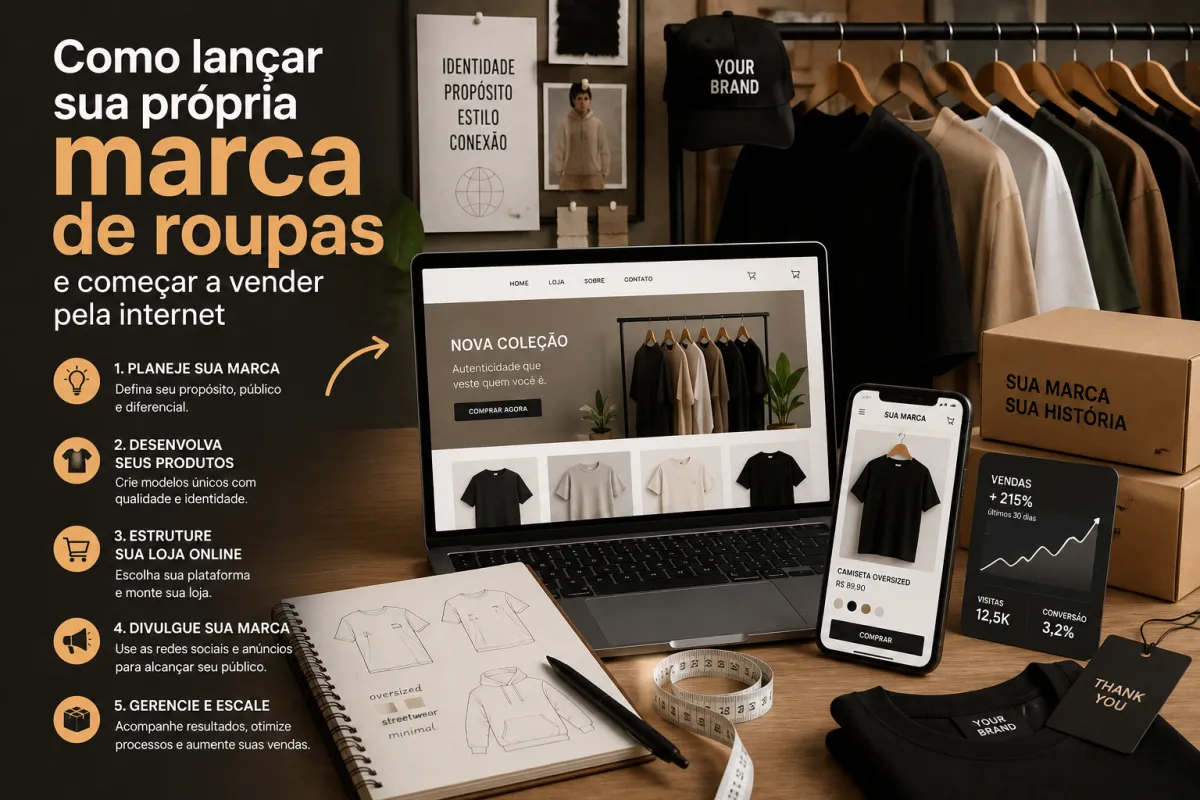 Como lançar sua própria marca de roupas e começar a vender pela internet