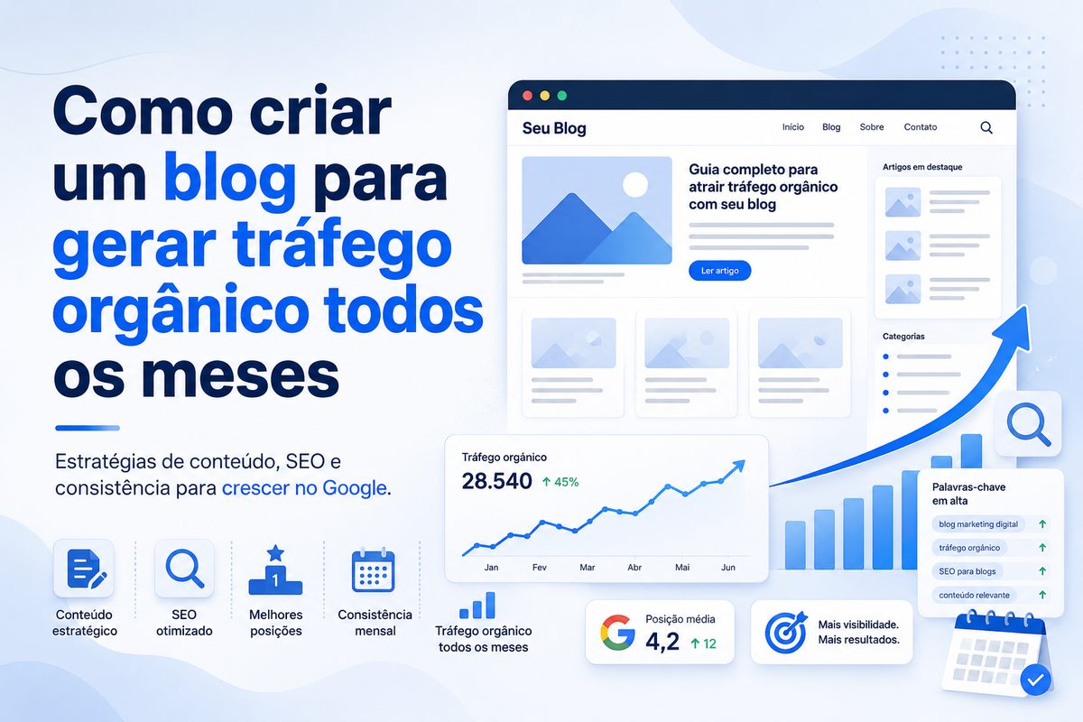 Como criar um blog para gerar tráfego orgânico todos os meses